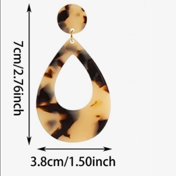 Acrylic Statement Earrings - Picture 2 of 2